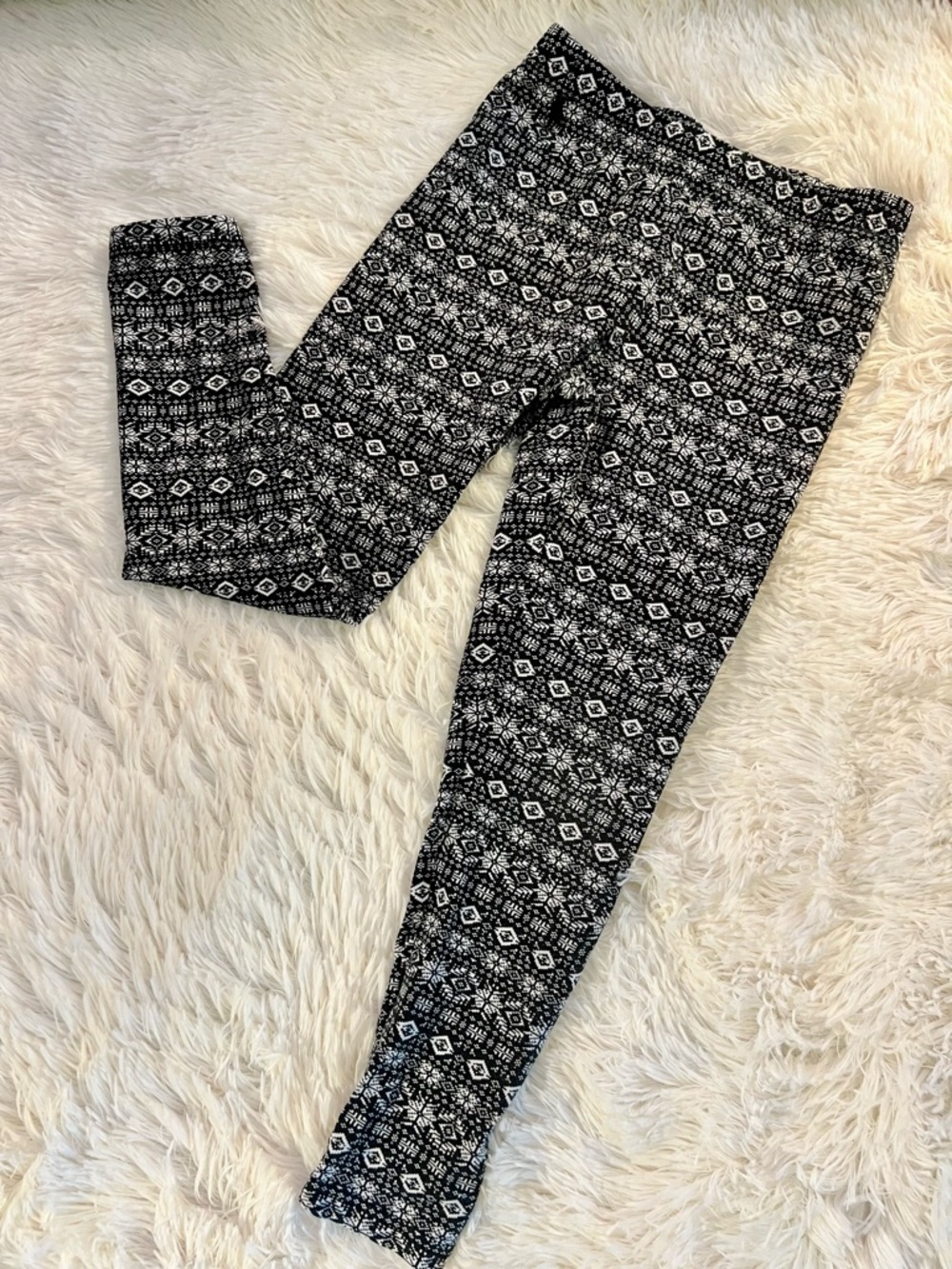 Polo by Ralph Lauren Black & White Geometric Kids Leggings